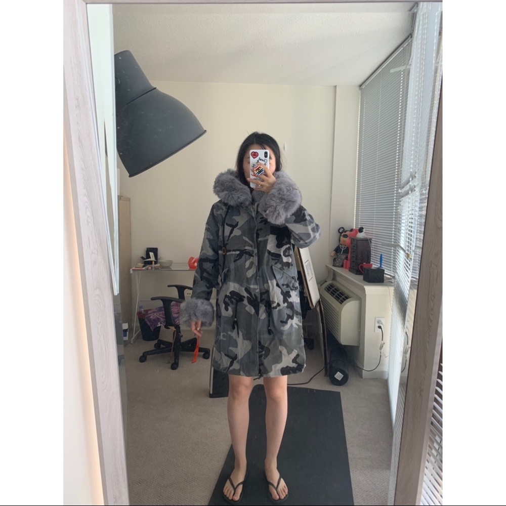 COPY - mr & mrs italy style real fox fur parka jacket